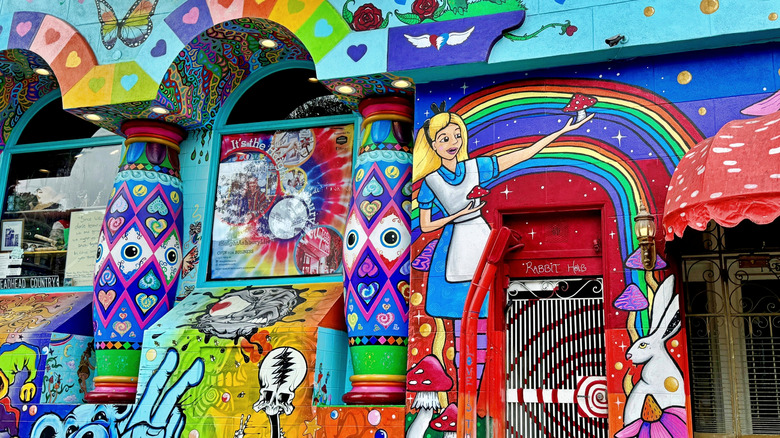 Psychedelic mural in Haight-Ashbury neighborhood of San Francisco, California