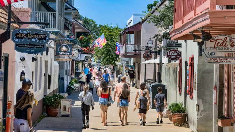 St. George Street in the historic district of St. Augustine, Florida