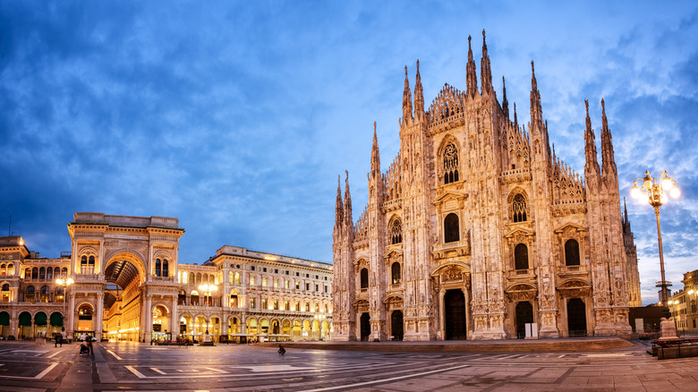 Views of Duomo di Milano in Milan, Italy
