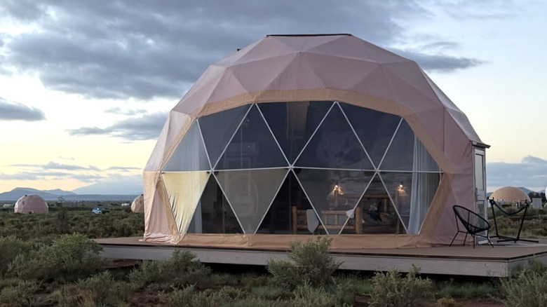 A geodome at Clear Sky Resorts