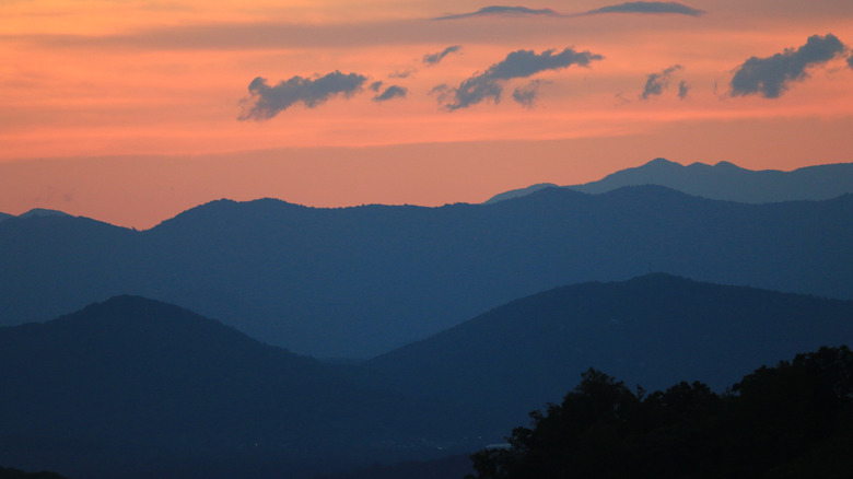 Blue Ridge Mountains at sunset