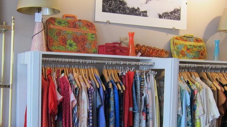 Clothing racks inside Dovetail in Chicago