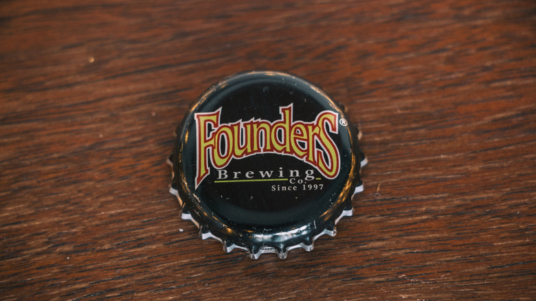 Founders Brewing cap in Grand Rapids on a wooden table