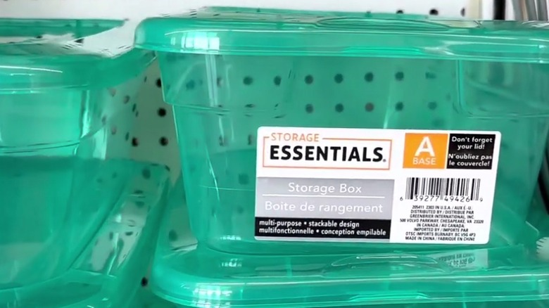 Storage bins from Dollar Tree