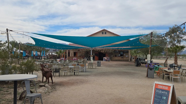 The expansive outdoor seating area at High Tanks Brewing Company, Wellton, Arizona
