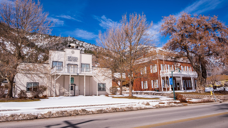 A quaint street in Genoa, Nevada