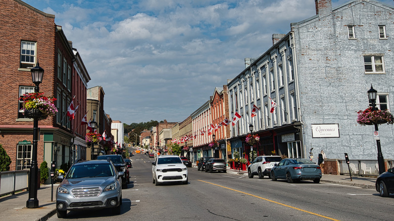 Downtown street in Port Hope, Canada