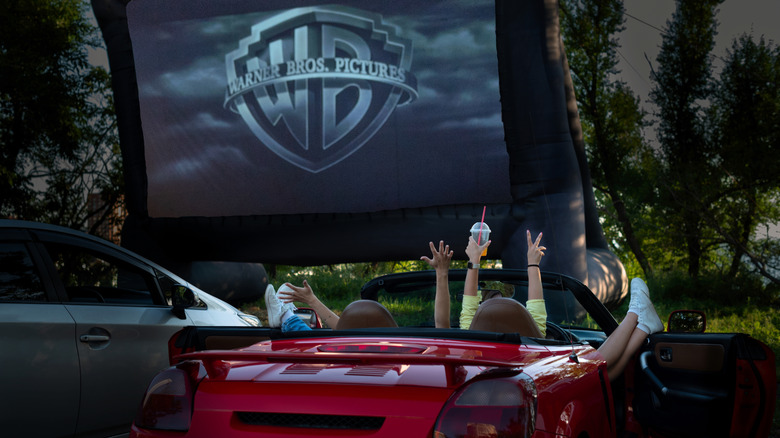 Friends at a drive-in
