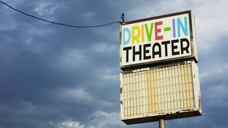 Sign for a drive-in