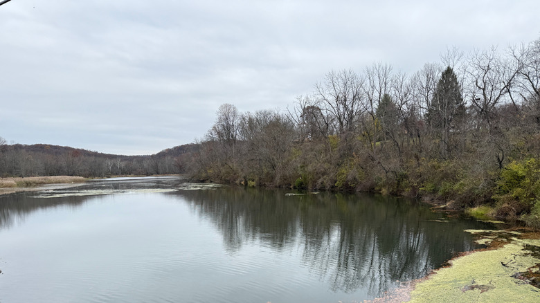Lake on winter day at Marsh Creek State Park