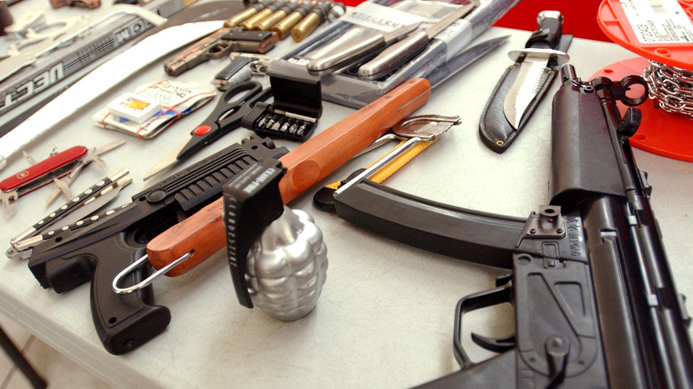 Weaponry seized by TSA at John F. Kennedy International Airport