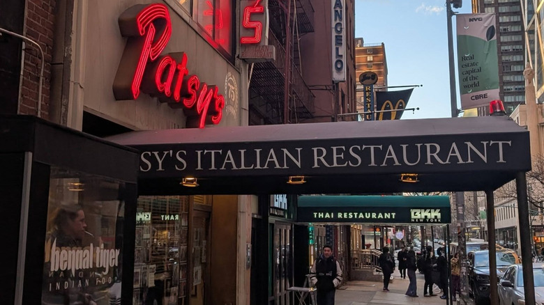 Outdoor facade of Patsy's Italian Restaurant