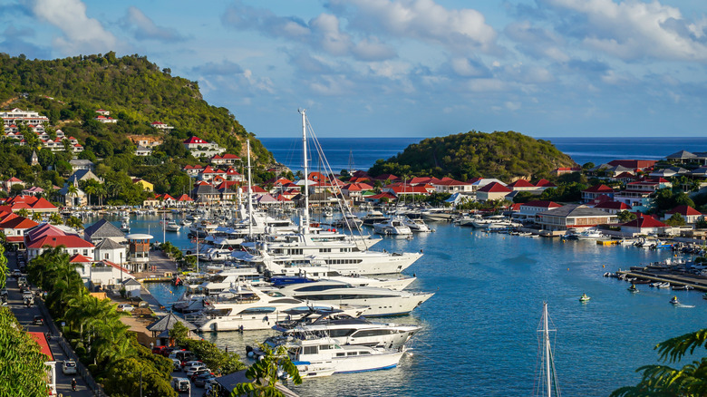 Yachts in Gustavia Harbour St Barts