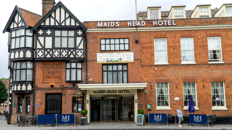 Exterior facade of Maids Head Hotel