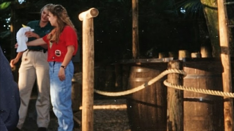Kristi Roe Owen as a teenager at Discovery Island at Walt Disney World