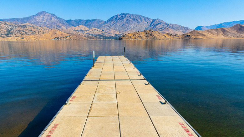 Fishing pier at Lake Isabella, California