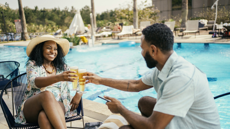 Couple at an all-inclusive resort