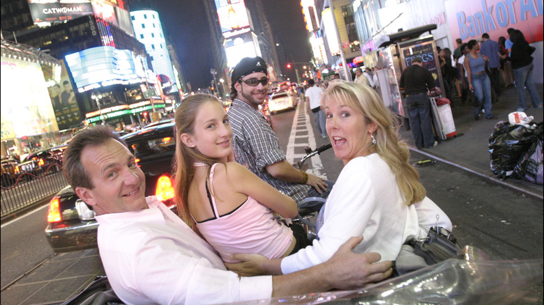 Family in a pedicab