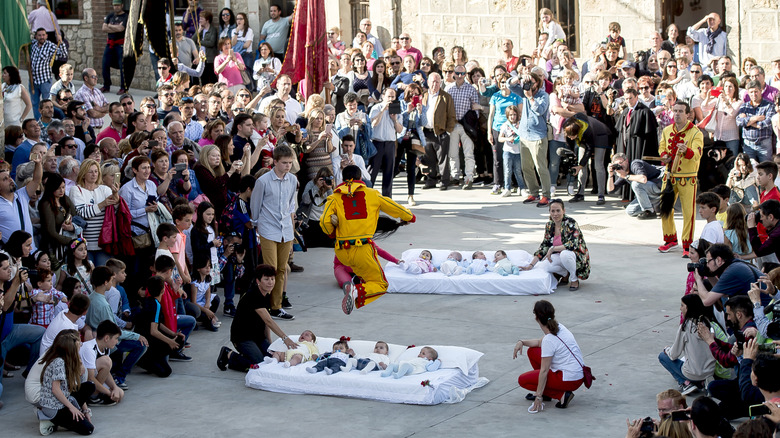 Baby Jumping Festival in Spain