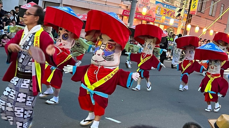 Parade in a Japanese city