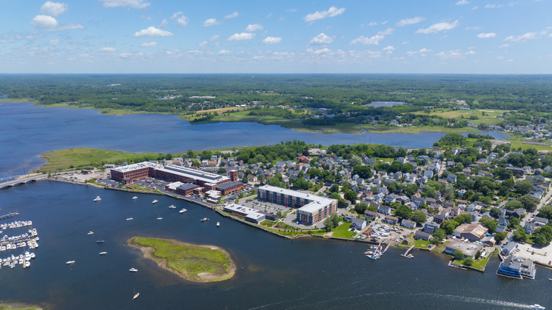 View of Warren, Rhode Island from above