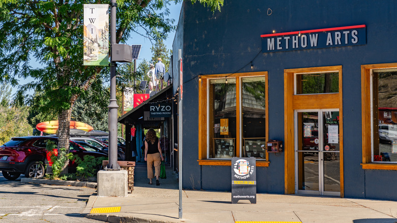 Downtown businesses in quaint Twisp, Washington