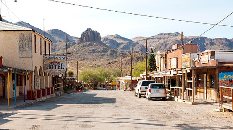 Historic town of Oatman in Arizona