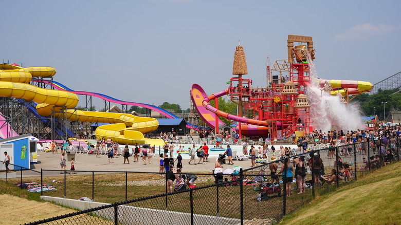 People at the Wisconsin Dells waterpark