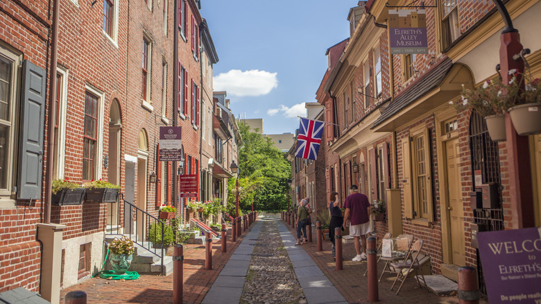 Elfreth's Alley buildings in Philadelphia