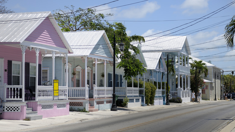 colorful houses in Old Town Key West