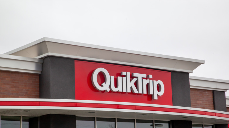 QuikTrip Gas station big red sign with white letters