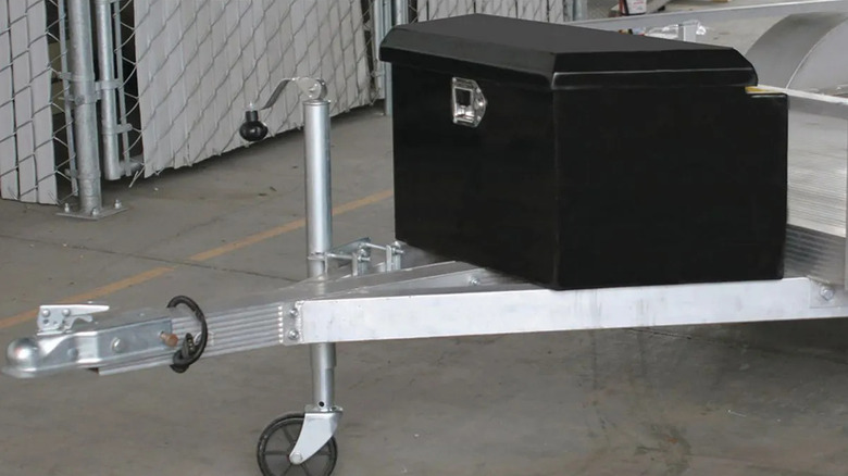 A black box installed on the tongue of a trailer
