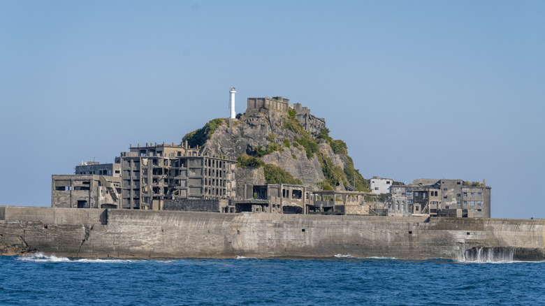 Hashima Island as seen from sea