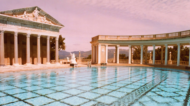 View of the Neptune Pool at Hearst Castle in San Simeon, California