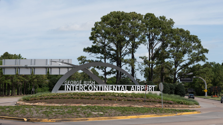 sign at George Bush Intercontinental Airport