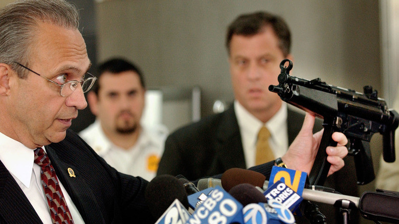 TSA director with MP5 replica pistol