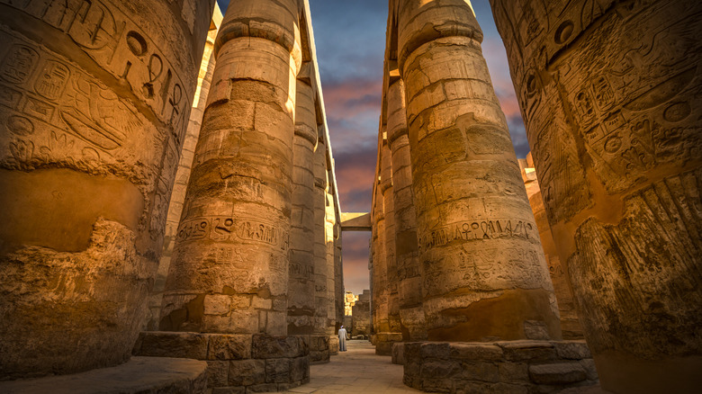 Stone pylons in Karnak temple Luxor