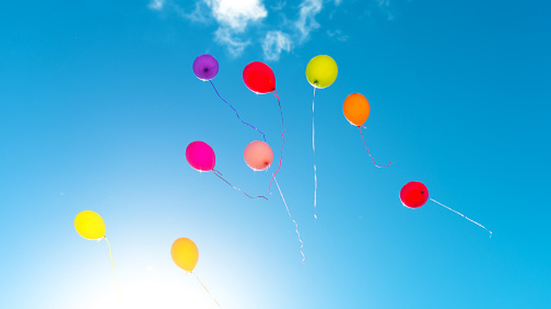 Colorful balloons in the sky