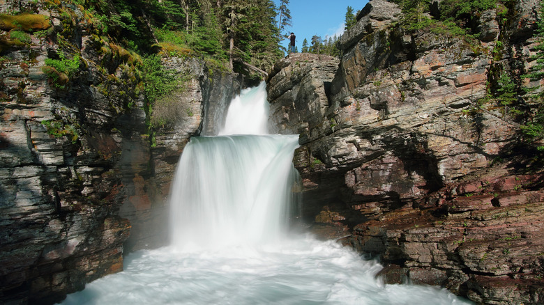 St. Mary Falls in Glacier National Park, Montana