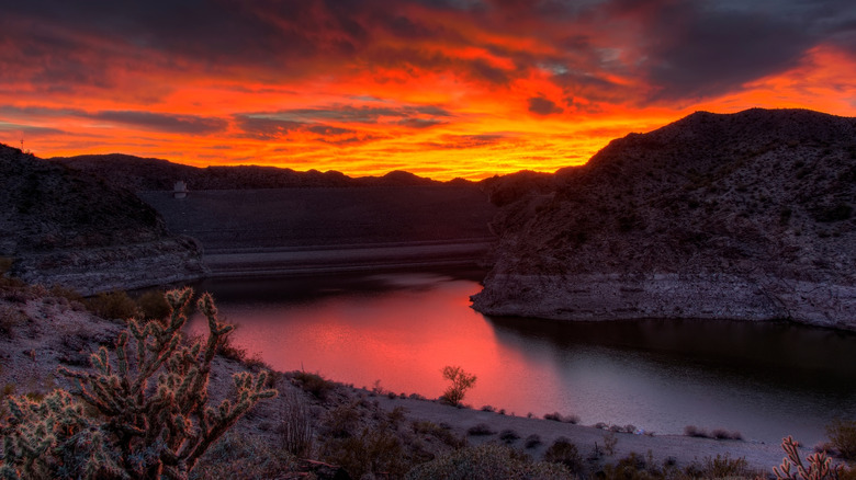 Sunset at Alamo Lake, Arizona