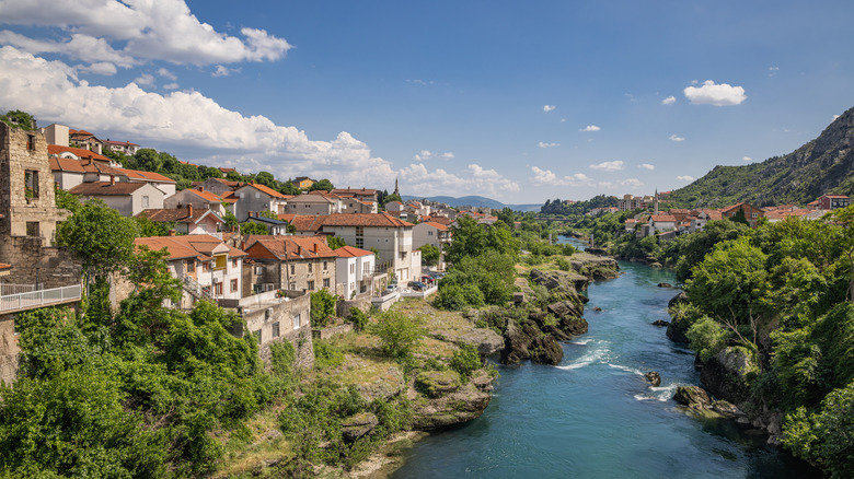 Nerevta River in Mostar, Bosnia and Herzegovina