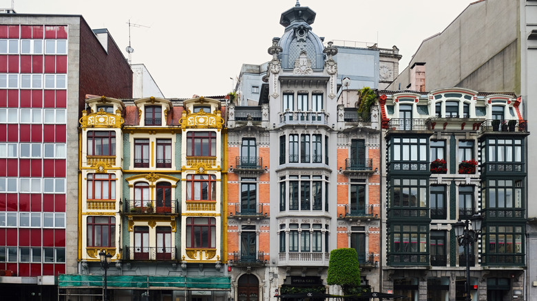 Oviedo, Spain, city center and buildings