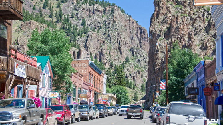 Downtown Creede amongst the mountains
