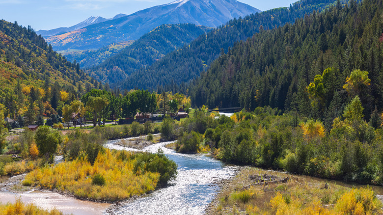river flowing through the mountains near Paonia