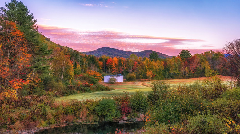 Sunrise in Jackson in fall