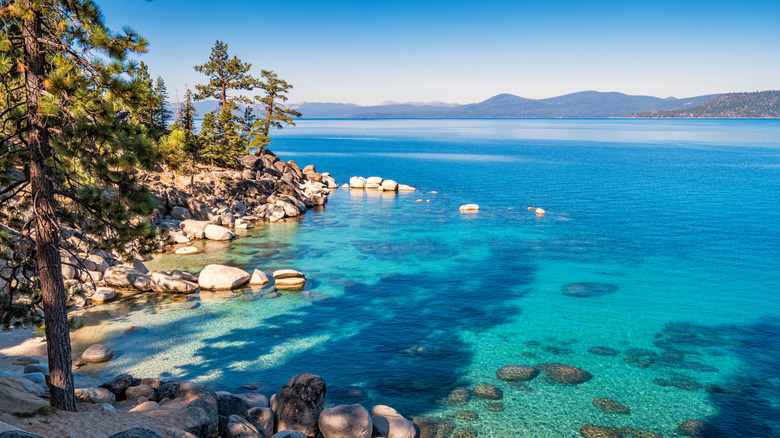 view of lake with turquoise water