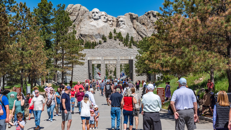Crowds at Mount Rushmore, South Dakota