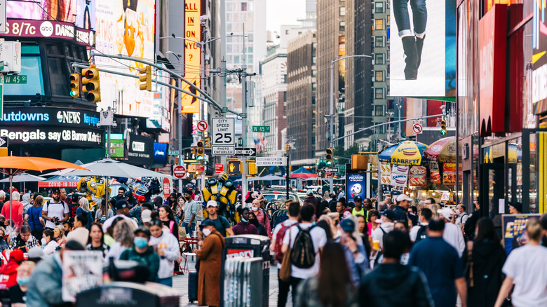 Crowd in Times Square, New York