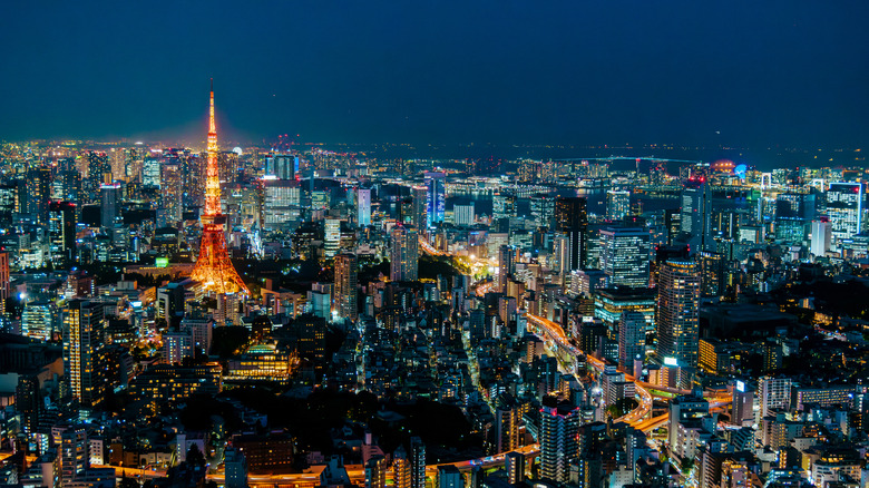 Tokyo skyline at night