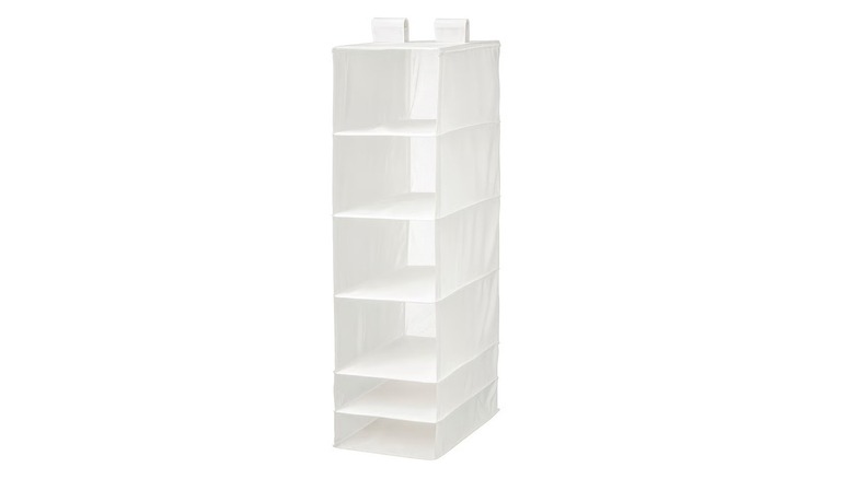 A white closet organizer